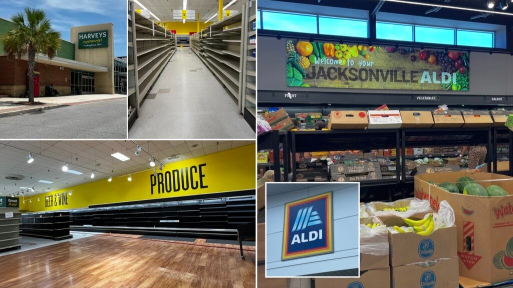 Harveys grocery store downtown jacksonville closing permanently for Aldi conversion