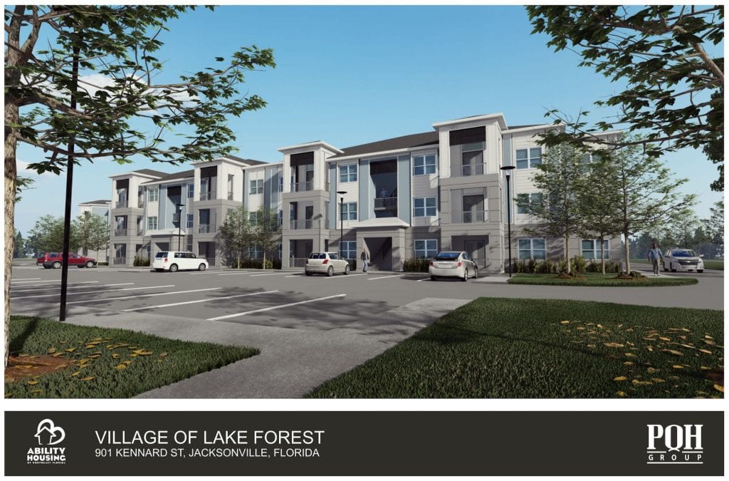 village of lake forest affordable housing apartments rendering